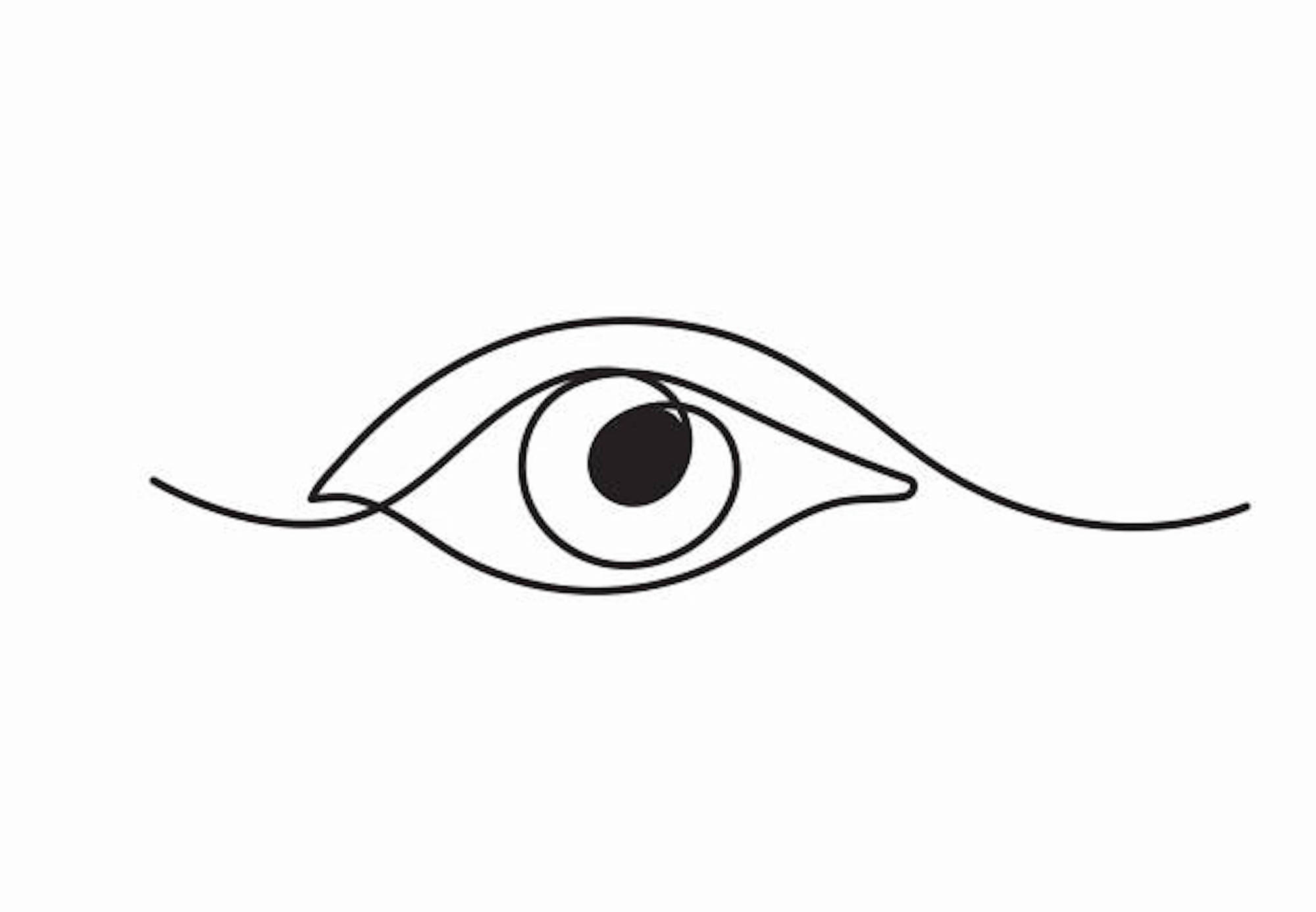 Рисунок женские глаза одной линией